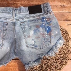  One Teaspoon Bonitas Paint Splatter Shorts 26